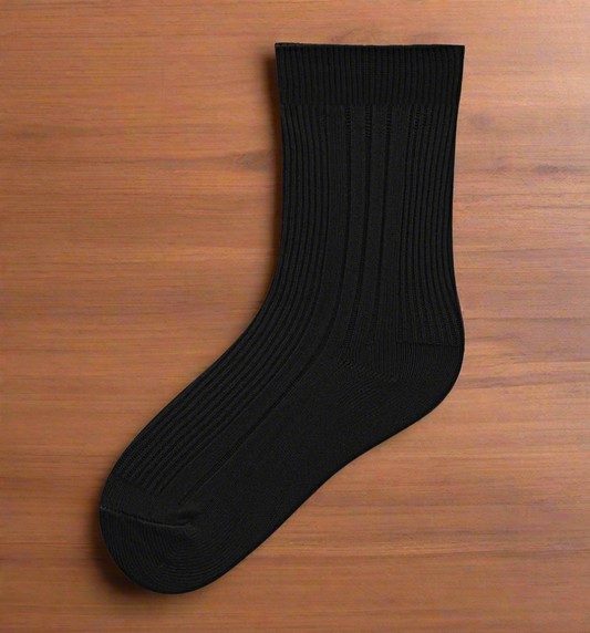 Mens/Teens Black Dress Socks (5200)