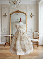Party / Flower Girl Dress (191)-Girls-Gold-2-Chacho's Kids
