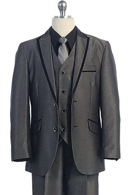 Shinny Charcoal Classic Suit (Y10-01379)