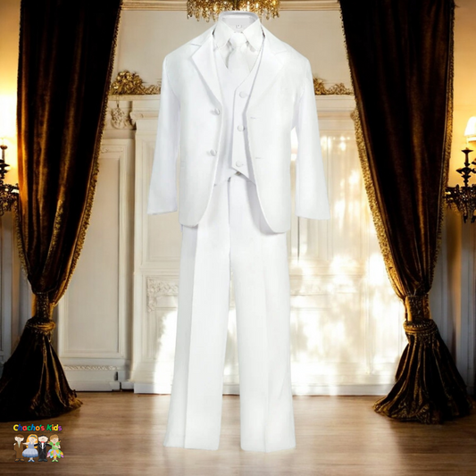 Classic Suit White (Rafael BY013)-Boys-S-Chacho’s Kids