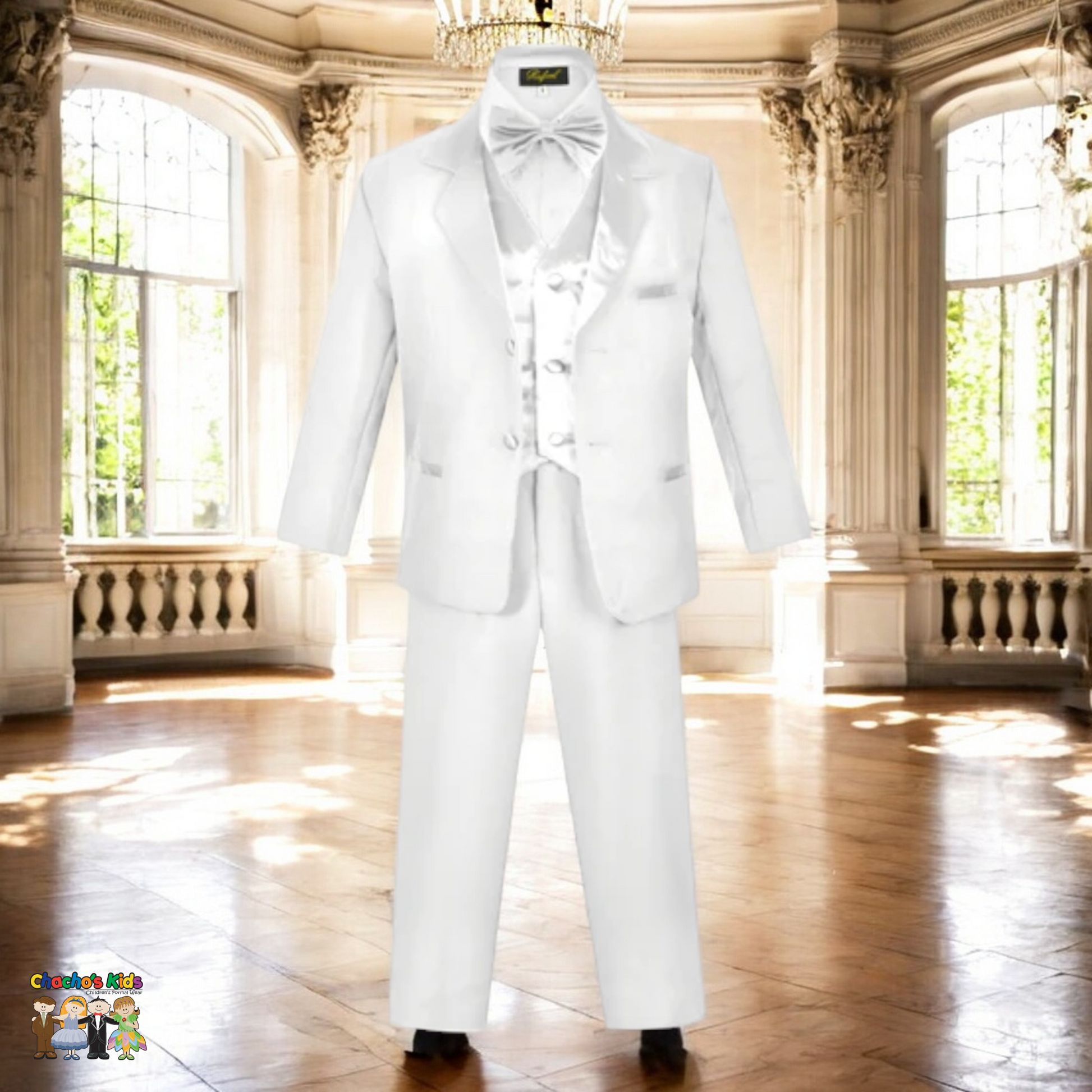 Boys Tuxedo-White (BY010)-Boys-Chacho's Kids