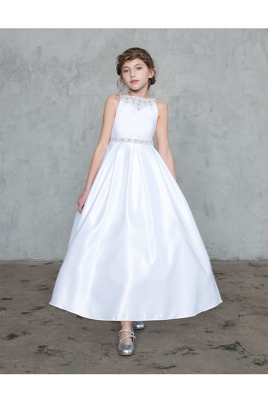First Communion White Dress (D-786)-Girls-Chacho's Kids