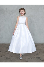 First Communion White Dress (D-786)-Girls-Chacho's Kids