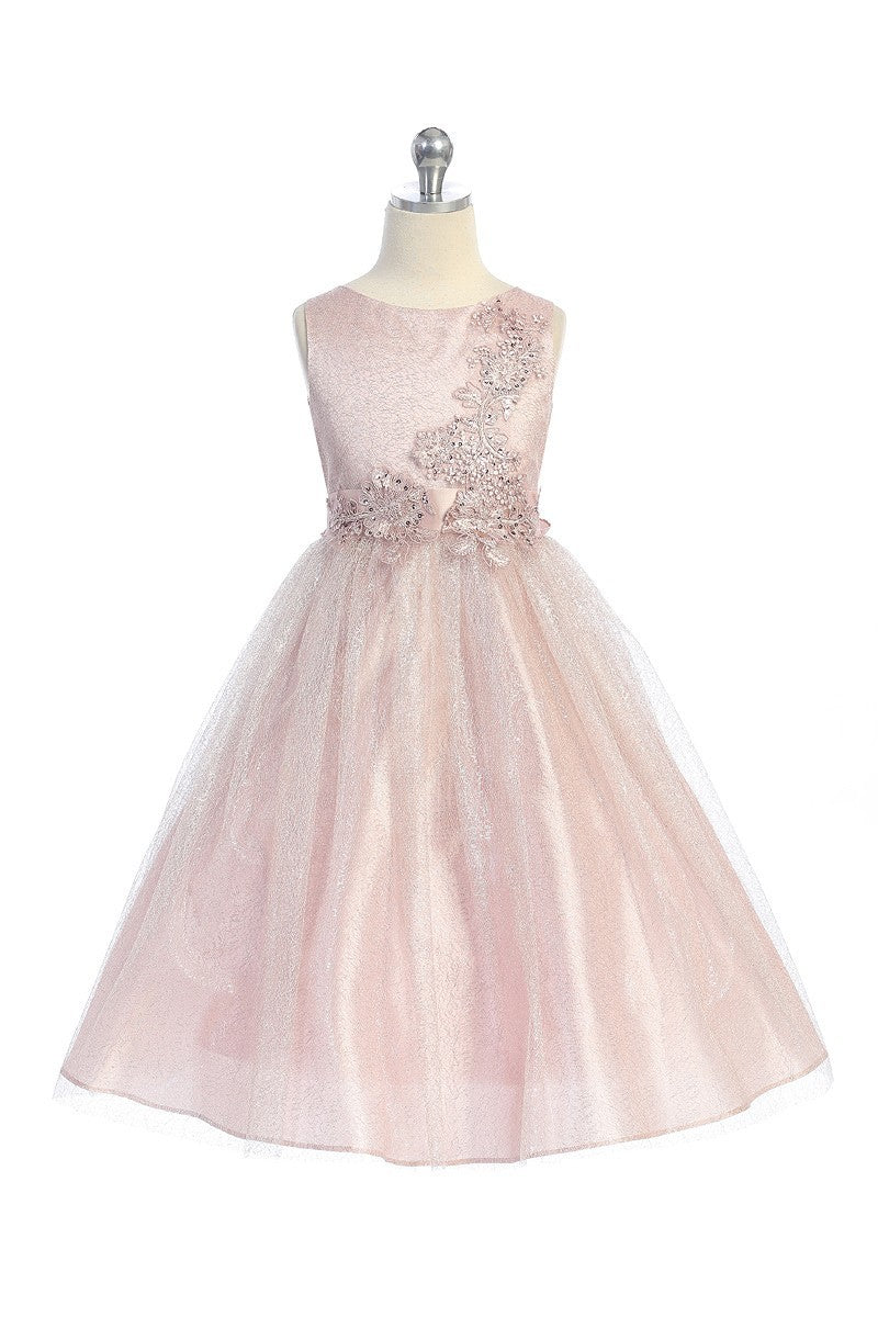 Party / Flower Girl Dress (408)-Girls-Blush-2-Chacho's Kids