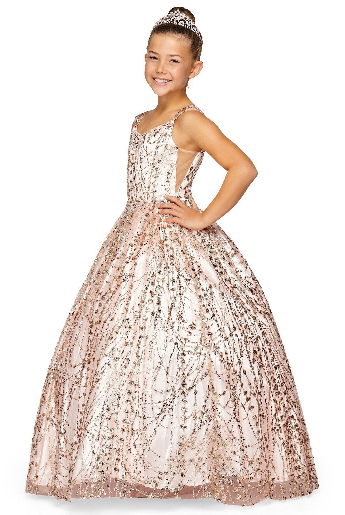 Ball Gown Dress (8007)-Girls-Chacho's Kids