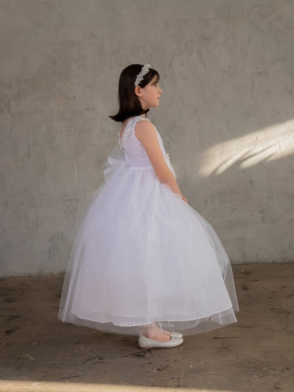 First Communion White Dress (D-831)-Girls-Chacho's Kids