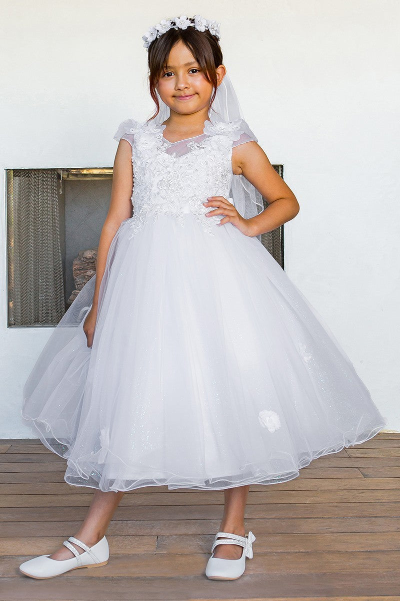 First Communion White Dress (2018)-Girls-Chacho's Kids