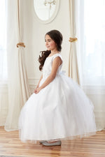 First Communion White Dress (D-812)-Girls-Chacho's Kids