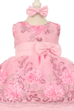 Baby Party / Flower Girl Dress (SS3006C)-Girls-Pink-3M-Chacho's-Kids
