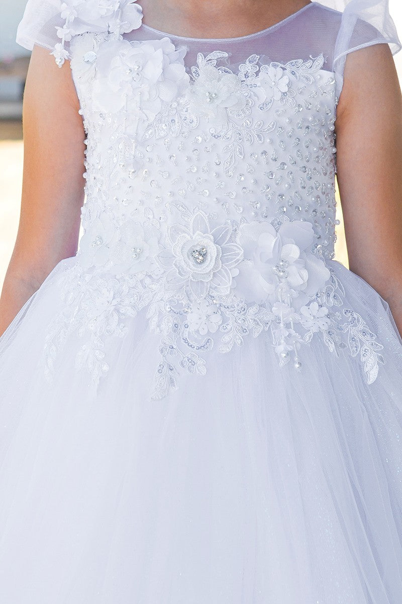 First Communion White Dress (2019)-Girls-Chacho's Kids