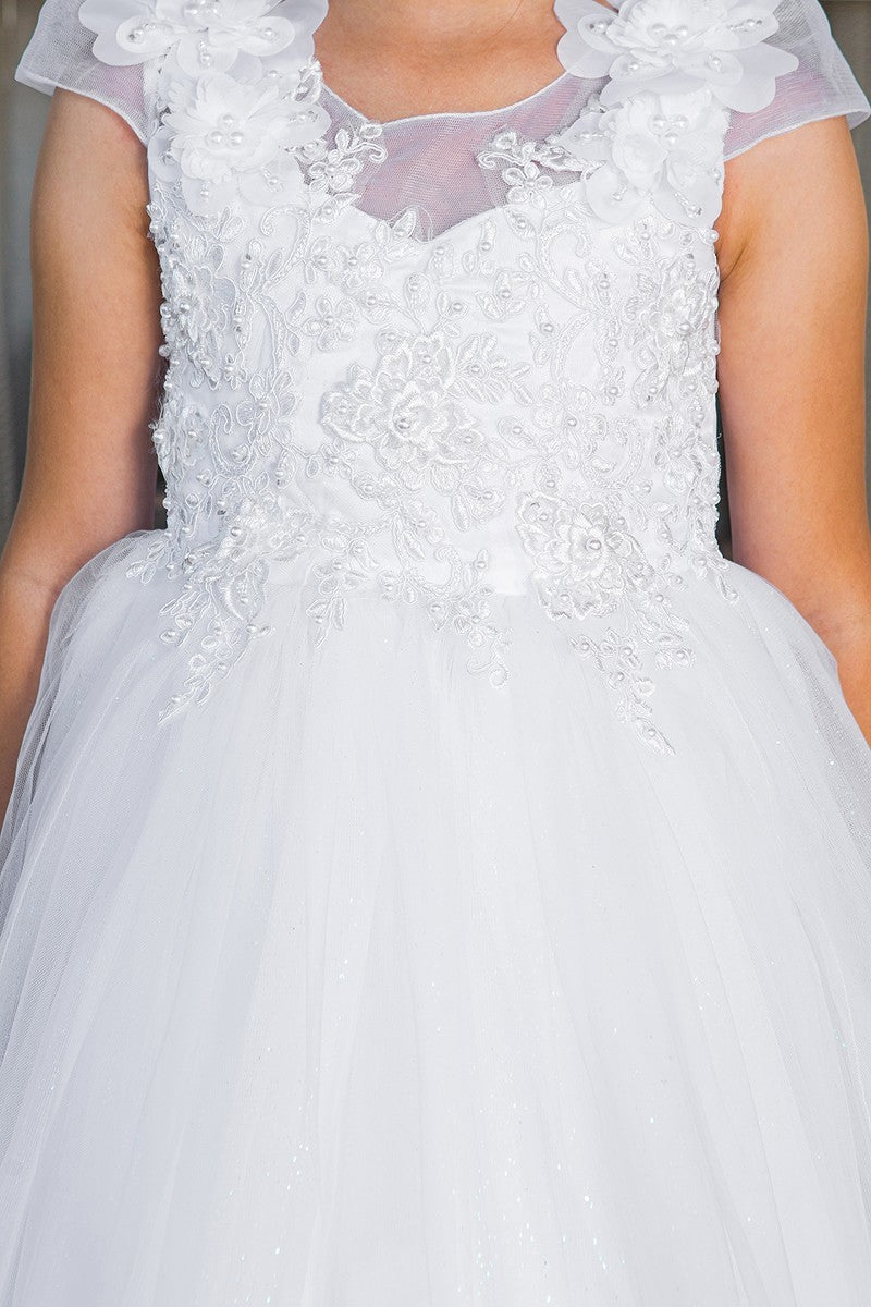 First Communion White Dress (2018)-Girls-Chacho's Kids