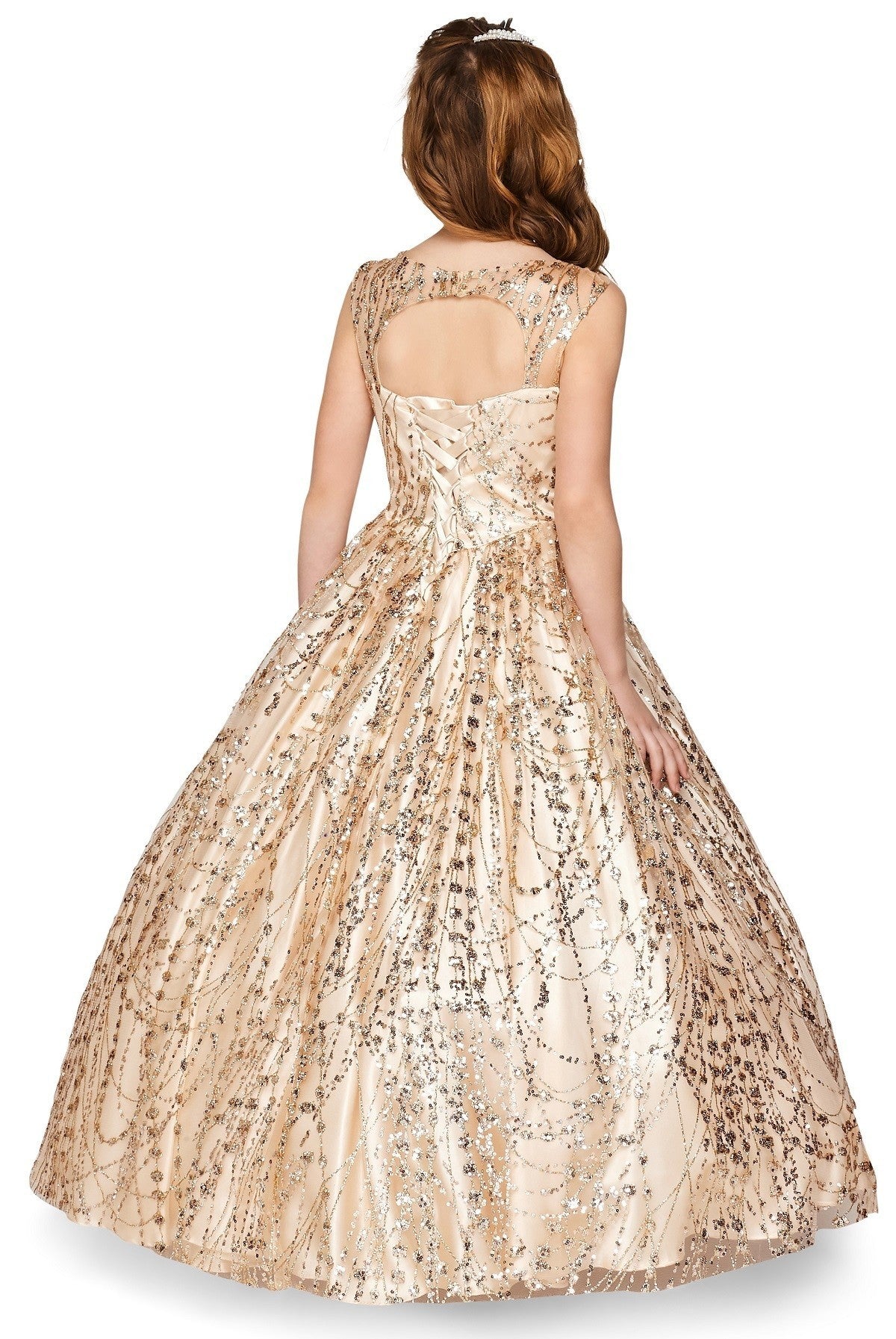 Ball Gown Dress (8007)-Girls-Chacho's Kids