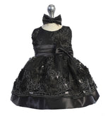 Baby Party / Flower Girl Dress (SS3006C)-Girls-Black-3M-Chacho's-Kids
