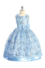 Party / Flower Girl Dress (SS1046)-Girls-Baby Blue-2-Chacho's Kids