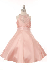 Party / Flower Girl Dress (5073)-Girls-Blush-2-Chacho's Kids