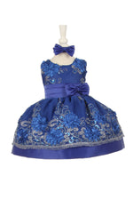 Baby Party / Flower Girl Dress (SS3006C)-Girls-Royal Blue-3M-Chacho's-Kids