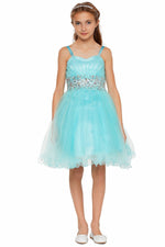 Party / Flower Girl Dress (65008)-Girls-Aqua-4-Chacho's Kids