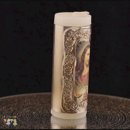 One Dozen- Artisanal Metal Embossed Candles (Jesus)